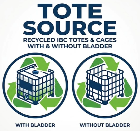 Tote Source — recycled IBC totes & cages, with & without bladder